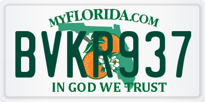 FL license plate BVKR937