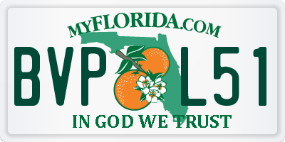 FL license plate BVPL51