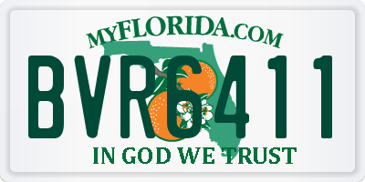 FL license plate BVR6411