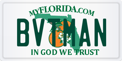 FL license plate BVTMAN