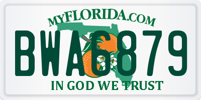 FL license plate BWA6879