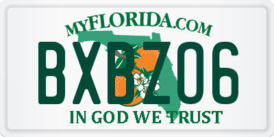 FL license plate BXBZO6