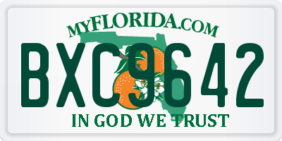 FL license plate BXC9642