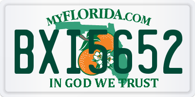 FL license plate BXI5652