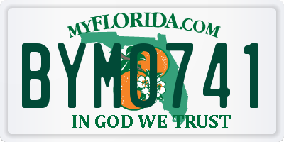 FL license plate BYM0741