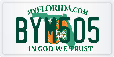 FL license plate BYM505