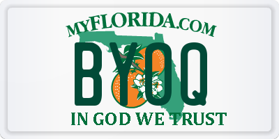 FL license plate BYOQ