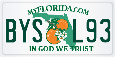 FL license plate BYSL93