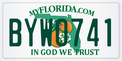 FL license plate BYW0741