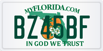 FL license plate BZ45BF