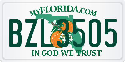 FL license plate BZL3505