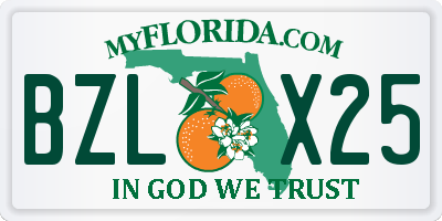 FL license plate BZLX25