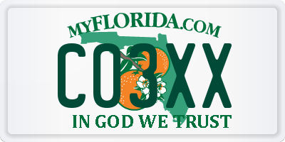 FL license plate C03XX