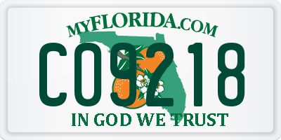 FL license plate C09218