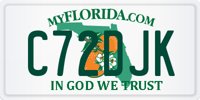 FL license plate C72DJK