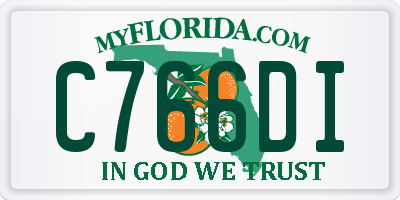 FL license plate C766DI