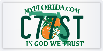 FL license plate C77ST