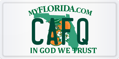 FL license plate CAFQ