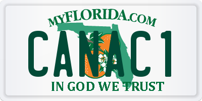 FL license plate CANAC1