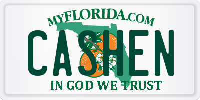 FL license plate CASHEN