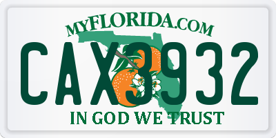 FL license plate CAX3932