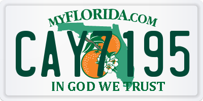 FL license plate CAY7195