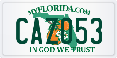 FL license plate CAZ053