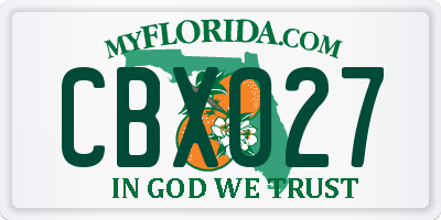 FL license plate CBX027