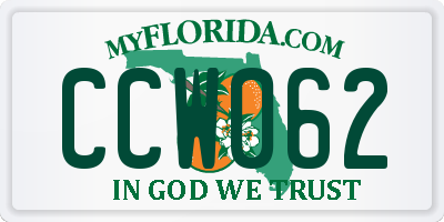 FL license plate CCW062