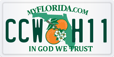 FL license plate CCWH11