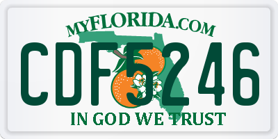 FL license plate CDF5246