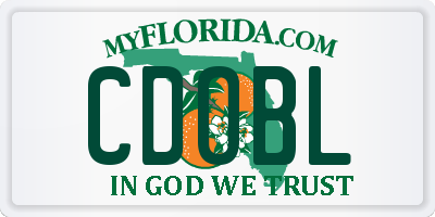 FL license plate CDOBL