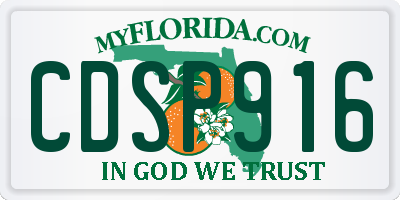 FL license plate CDSP916