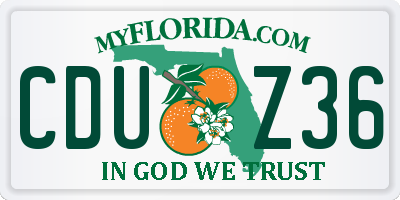 FL license plate CDUZ36