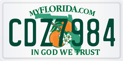 FL license plate CDZ7984