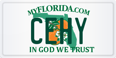 FL license plate CEHY