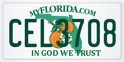 FL license plate CEL3708