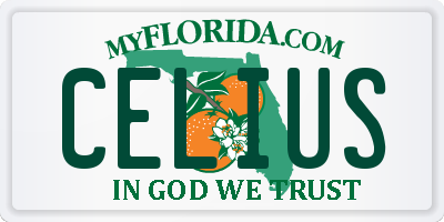 FL license plate CELIUS