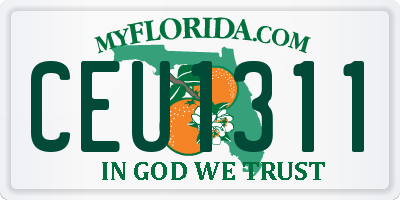 FL license plate CEU1311
