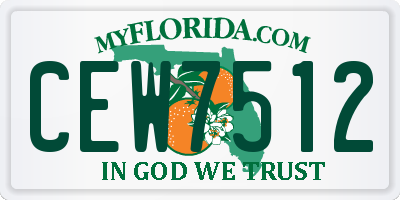 FL license plate CEW7512