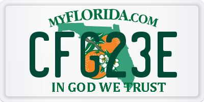 FL license plate CFG23E