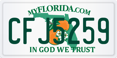 FL license plate CFJ5259