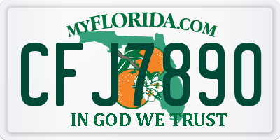 FL license plate CFJ7890