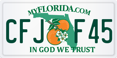 FL license plate CFJF45