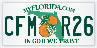 FL license plate CFMR26