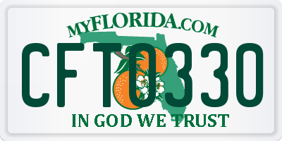 FL license plate CFT0330