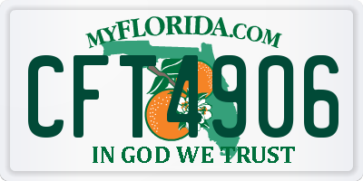 FL license plate CFT4906