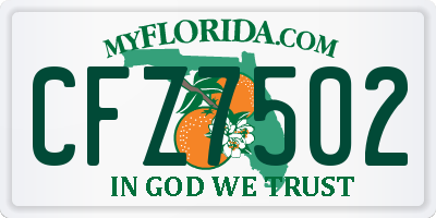 FL license plate CFZ7502