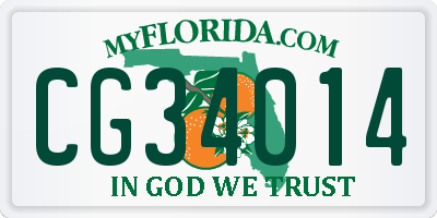 FL license plate CG34014