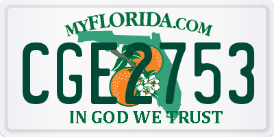 FL license plate CGE2753